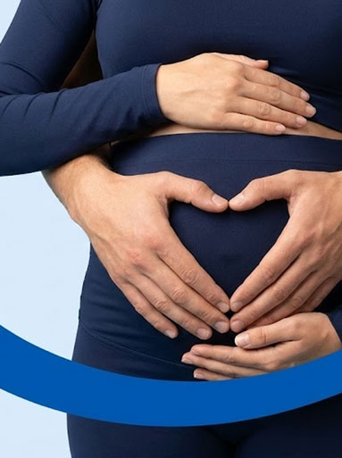 Illustration of pregnancy and DNA strands used to explain NIPT in Brighton and early genetic screening.
